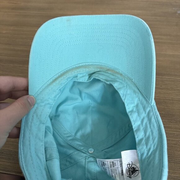 Disney Parks Vacation Mode Castle Aqua Turquoise Blue Adult Baseball Cap Hat - Picture 5 of 6